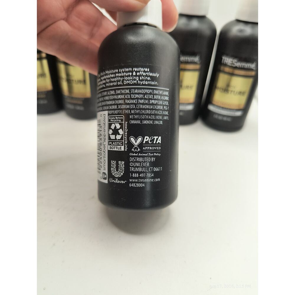 6 TRESemme MOISTURE RICH Shampoo & Conditioner for Hair Travel Size Combo 3 oz - Picture 8 of 8